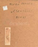 Szabó István (1927 - 2001): Csendélet farost, olaj, kissé sérült keretben 50 x 60 cm