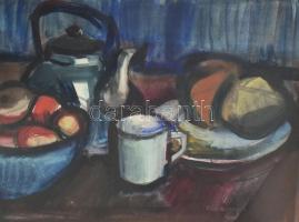 Brankovics Éva (1938-): Csendélet, olaj, karton jelzett keretben 30x38 cm