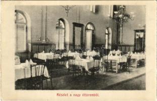 Bikszád-gyógyfürdő, Baile Bixad; Részlet a nagy étteremből, belső / spa restaurant, interior - leporellóból / from leporello booklet (non PC) (fa)