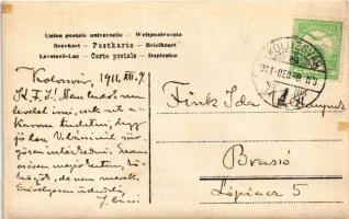 1911 Rév, Körösrév, Vad, Vadu Crisului; Zichy-barlang, A barlangból kifolyó patak vízesése / waterfa...