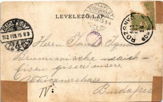 1902 Krasznahorkaváralja, Krásnohorské Podhradie; Krasznahorka vára. Üdvözlet Rozsnyóról! Fuchs Józs...