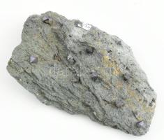 Magnezit kristályok glimmerit közeten, 10 x 6,5 cm, Ausztria (Zillertal)