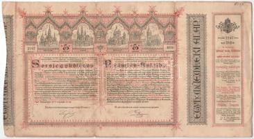 Budapest 1886. "Egyházi Műemlék Alap" sorsjegykölcsön 5Ft-ról (2x) a lipótvárosi bazilika ...