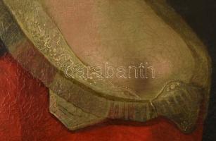 Ismeretlen festő, jelzés nélkül: Nemesi pár portréja. 2 db festmény. Olaj, vászon, restaurált, korab...