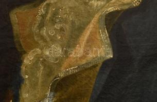 Ismeretlen festő, jelzés nélkül: Nemesi pár portréja. 2 db festmény. Olaj, vászon, restaurált, korab...