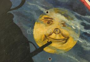 Kézzel festett lőtábla, 1900 körül, kis sérülésekkel d: 61 cm / A tétel a Gödöllői Királyi Kastélyba...