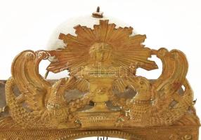 Elzászi fali óra, felesütős, 1750 körül, kis sérülésekkel, nincs kipróbálva, m: 39 cm / A tétel a Gö...