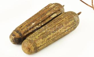 Elzászi fali óra, felesütős, 1750 körül, kis sérülésekkel, nincs kipróbálva, m: 39 cm / A tétel a Gö...