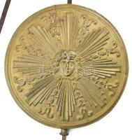 Elzászi fali óra, felesütős, 1750 körül, kis sérülésekkel, nincs kipróbálva, m: 39 cm / A tétel a Gö...