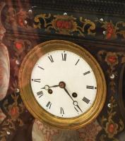 1870 körül, III. Napóleon asztali óra, üvegezett fatokjában, felesütős szerkezettel, nincs kipróbálv...