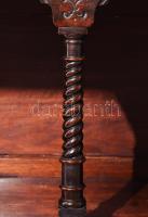 1880 körül, historizáló, kisszekrény, sérülésekkel, közepén csavaros balüszterrel, 80x38x120 cm / A ...