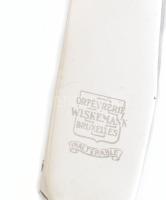 Belga ezüstözött kés készlet 8 darabos, jelzett, sérült díszdobozban