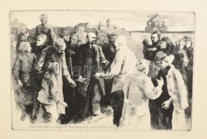 6 db Lenin életét bemutató rézkarc. klf alkotók, jelzettek. 19x30 cm