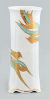 Hollóházi porcelán váza Faragó Miklós (1947- ) által tervezett A négy évszak dekorral. Limitált szér...