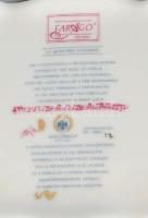 Hollóházi porcelán váza Faragó Miklós (1947- ) által tervezett A négy évszak dekorral. Limitált szér...