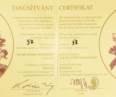 Hollóházi porcelán váza Faragó Miklós (1947- ) által tervezett A négy évszak dekorral. Limitált szér...