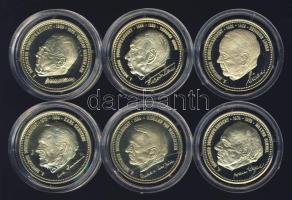 Németország 1991. "A Szövetségi Köztársaság elnökei" 6klf db aranyérem egyenként 10g 14K (...