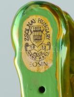 Zsolnay eozin mázas oroszlán, jelzett, hibátlan, m: 15 cm