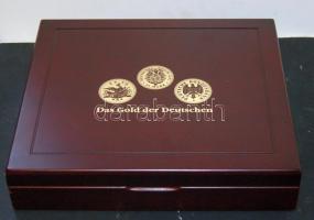 Németország 1991. "Német pénztörténet aranyban" 24klf db aranyérem egyenként 3,5g 14K (0,5...
