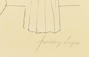 Szalay Lajos (1909-1995): Ló és akt. Szitanyomat, papír, jelzett, számozott (45/100), üvegezett fake...