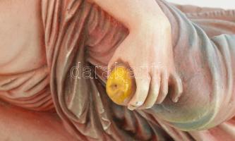 Fekvő akt. Festett gipsz. Kis lepattanással.A. Gianetti jelzéssel - 39x258 cm