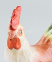 Herendi kakas, jelzett, kopásokkal, m: 14,5 cm