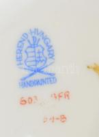 Herendi gyümölcsmintás bonbonier, jelzett, kis kopásokkal, d: 8 cm