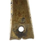 Antik ezüst (Ag) sarkantyú és bronz sarkantyú, jelzett, nettó: 39,81 g