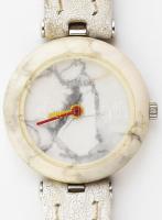 Tissot Rock Watch női karóra, quartz, elemcserére szorul, sérült bőrszíjjal, eredeti dobozában d: 22...