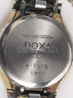 Doxa női quartz karóra, acél szíjjal, működik, kis kopásokkal, d: 22 mm
