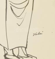 Kohán György (1910-1966): Anya gyermekével. Szitanyomat, papír, jelzett, a nyomaton, üvegezett keret...