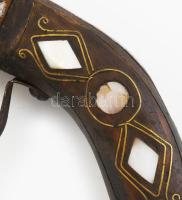 Replika pisztoly, antikolt, h: 22 cm