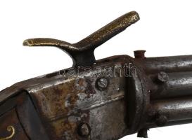 Replika pisztoly, antikolt, h: 22 cm