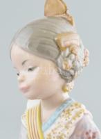 Lladró spanyol narancsárus, jelzett, kopásokkal, nyaka ragasztott! m: 19 cm