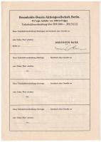 Német Harmadik Birodalom / Berlin 1938. "Lignit-Benzin Részvénytársaság" részkötvénye 1000...