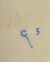 Német porcelán figura, táncolók, kopott, jelzett, m: 14 cm