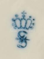 Német porcelán figura, búzás lány, kopott, jelzett, m: 15 cm