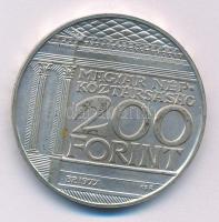 1977. 200Ft Ag "Nemzeti Múzeum" T:BU patina Adamo EM55