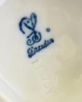 Német porcelán figura, táncoló nő, kopott, kis sérülésekkel, jelzett, m: 14 cm