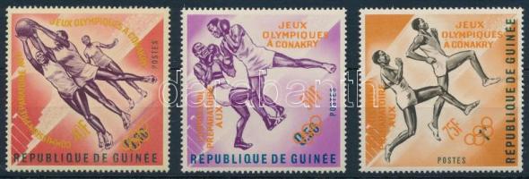 1963 Előolimpiai sportjátékok sor narancssárga felülnyomással Mi 211-213 b
