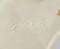 Antik váza, kopott, jelzett, m: 19 cm