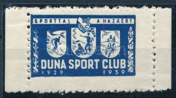 1939 Duna Sport Club levélzáró, nagyon ritka / label, R