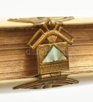 1900 körül, német nyelvű, kapcsos imakönyv, kis sérüléssel, dobozban, 11x8 cm