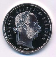 DN Magyarok Kincstára - Ferenc József 1 forint, 1868 ezüstözött rézötvözet utánveret, kapszulában (32mm) T:PP