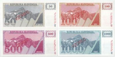 Szlovénia 1990-1991. 1T-1000T (8xklf) mind "VZOREC (Minta)" felülbélyegzéssel T:XF
Sloven...