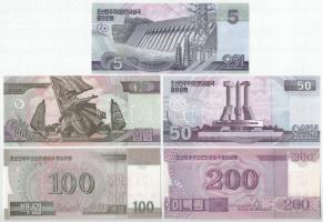 Észak-Korea 2002-2013. 5W-5000W (10xklf) MINTA felülbélyegzéssel és "0000000" sorszámmal T...