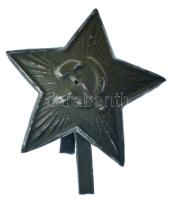Szovjetunió DN festett Al sapkarózsa (~33x33mm) T:XF középen kis anyaghiba Soviet Union ND painted Al Cap badge (~33x33mm) C:XF small material error in the middle