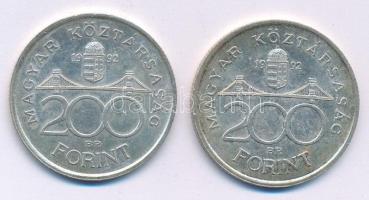 1992. 200Ft Ag "MNB" (2x) T:AU,XF patina
Adamo F13