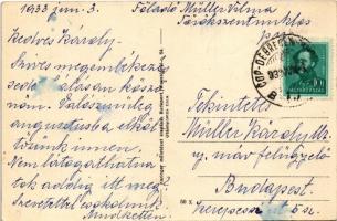 1933 Törökszentmiklós, vasútállomás, gőzmozdony, vonat