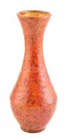 Tófej retró mázas kerámia váza, jelzés nélkül, minimális kopással, m: 30 cm